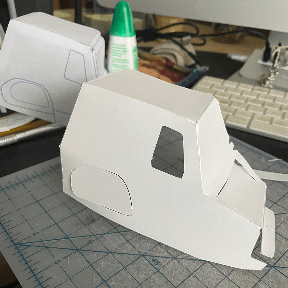 Somewhat assembled simple white iteration