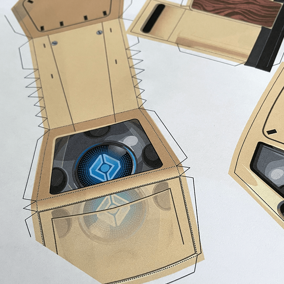 Printed flat view of the simpler model